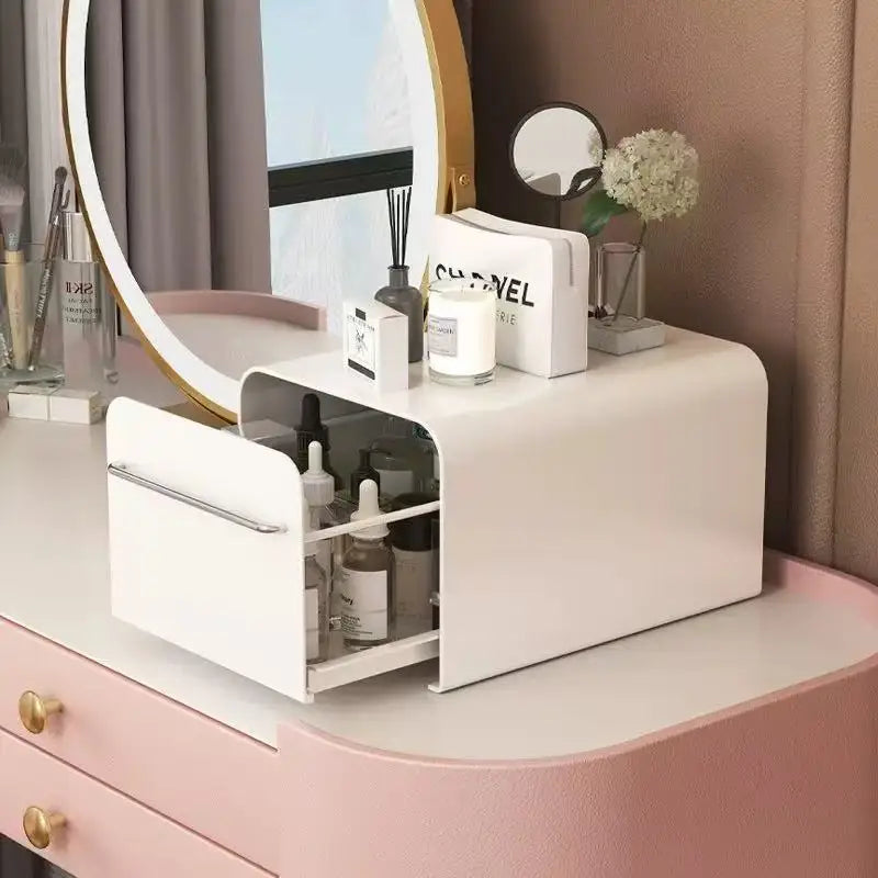 boîte métal blanc moderne boîte gâteaux couvercle poignée compartiments rangement cosmétiquesmédicamentsépices