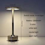 lampe moderne or noir gris rechargeable tactile led acier poli chambre coucher