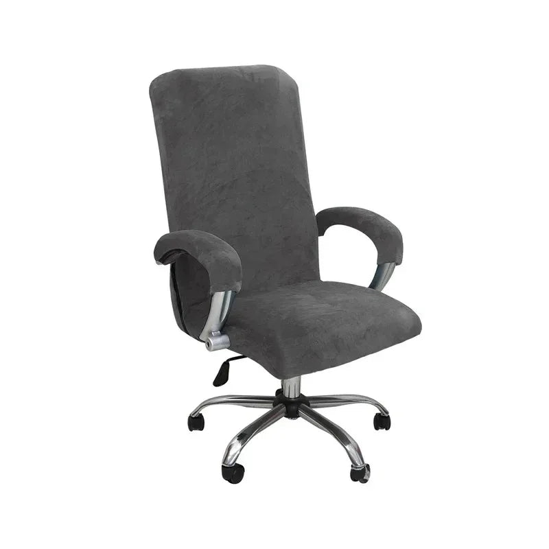 housse chaise velours bleu clair polyester clips métalliques moderne amovible pièces
