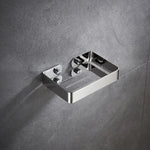 porte savon mural acier inoxydable noir argent bronze or moderne salle bains double boîte