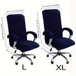housse chaise velours bleu clair polyester clips métalliques moderne amovible pièces