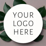 stickers personnalisables blanc vert marron moderne minimaliste adhésif textes rond occasionnels