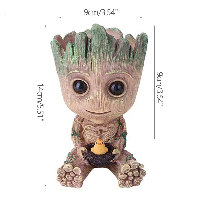 vase decoratif groot personnages marvel pot plante texturé oiseau miniature