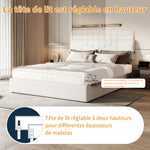 Éclairage LED d'ambiance sur le lit coffre