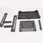 support d'exposition modulaire figurines noires clips fixation socle robuste jouets