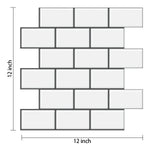 carrelage mural autocollant 3d brique blanc moderne résistant l'eau 10 feuilles