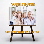 toile personnalisée photo famille moderne blanc sans cadre tringle inclusion vertical