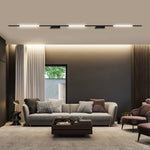 système éclairage led rail moderne noir barres lumineuses spots connecteurs dimmable 48v 220v