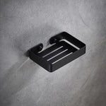 porte savon mural acier inoxydable noir argent bronze or moderne salle bains double boîte