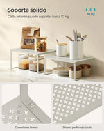 Porte-épices blanc pour organisation cuisine