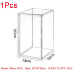 boîtes rangement transparentes grandes capacités poignées divers objets figurines collections livres minimalistes