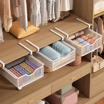 paniers rangement blanc noir maille métal coulissant clips sous armoire moderne économie place