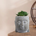 pot fleur résine tête bouddha moderne cache pot intérieur extérieur drainage ornement zen jardin