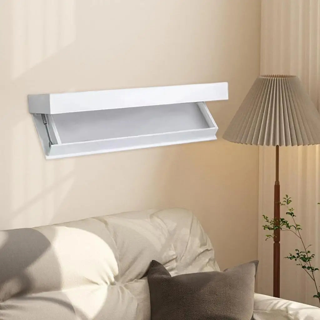 étagère murale bois moderne étagère flottante compartiment caché salon blanc noir vis fixations