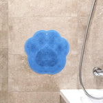 tapis bain massage picots bleus moderne suspension pieds dos cleansing floral
