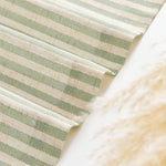 rideaux fenetre vert blanc rayures rustique semi transparent pochette tringle 2pc chambre