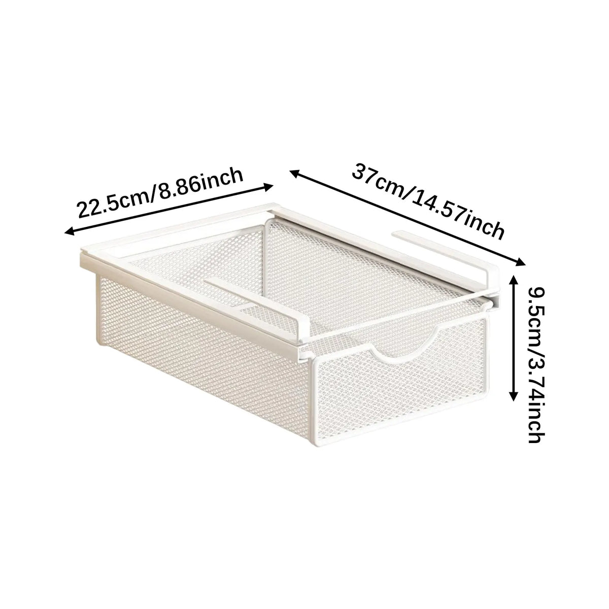 paniers rangement blanc noir maille métal coulissant clips sous armoire moderne économie place