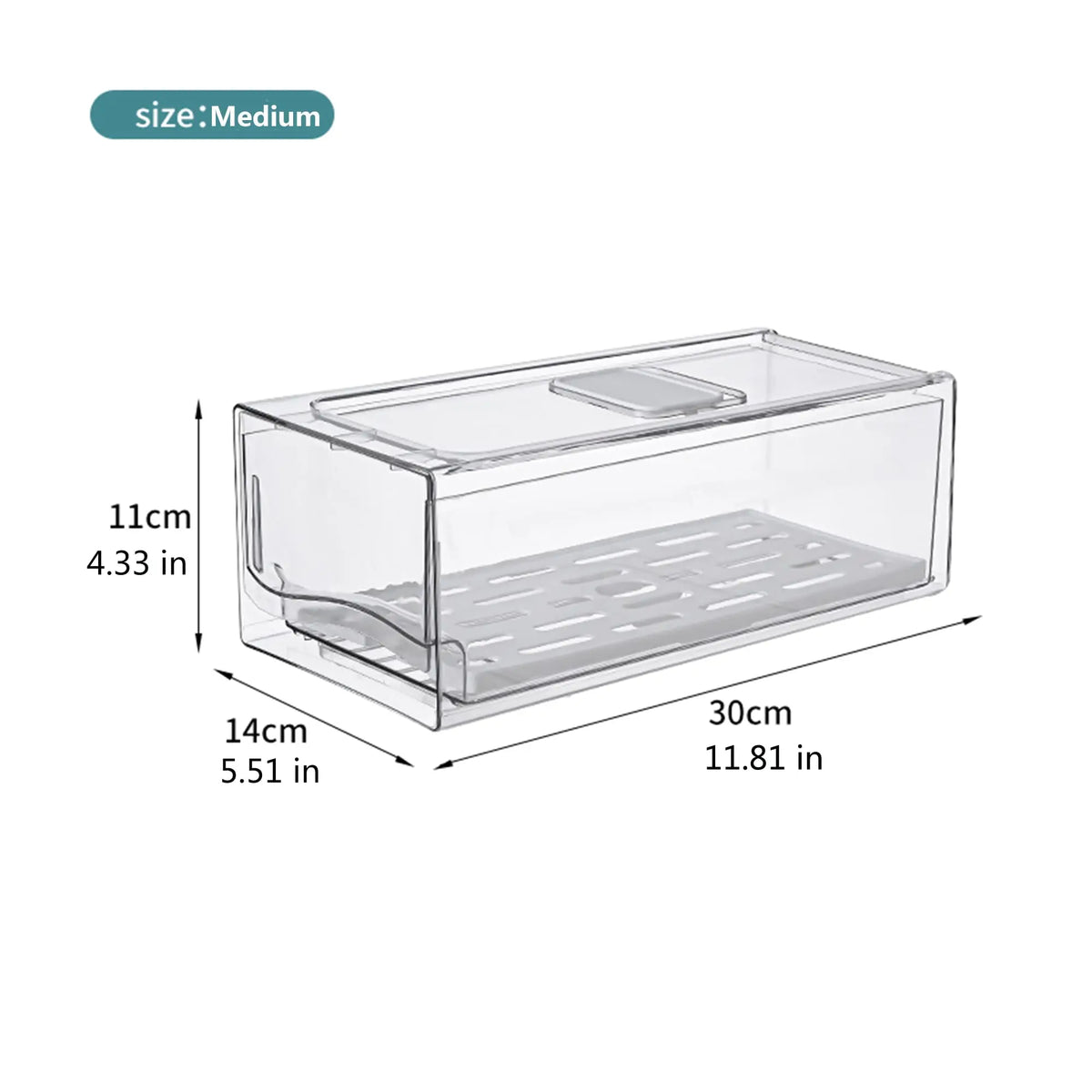 organisateur réfrigérateur boîtes rangement transparentes conteneurs stockage alimentaire plateau drainage moderne cuisine
