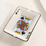 cendrier céramique blanc rouge carte cœur classique poker salon ornement cadeau homme erotique