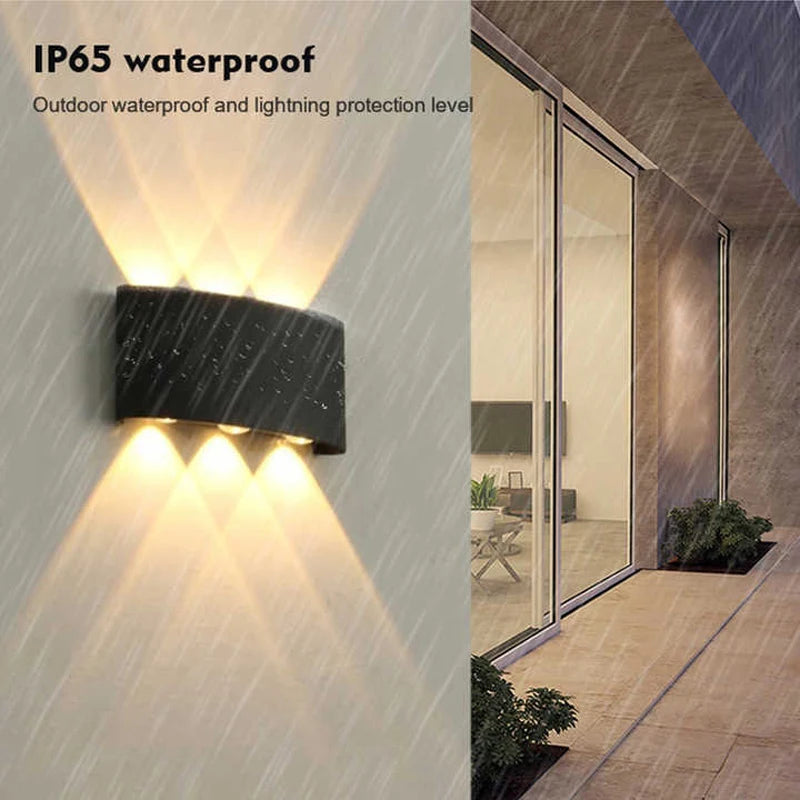 lampe murale moderne led ip65 étanche noir mat extérieure chambre salon