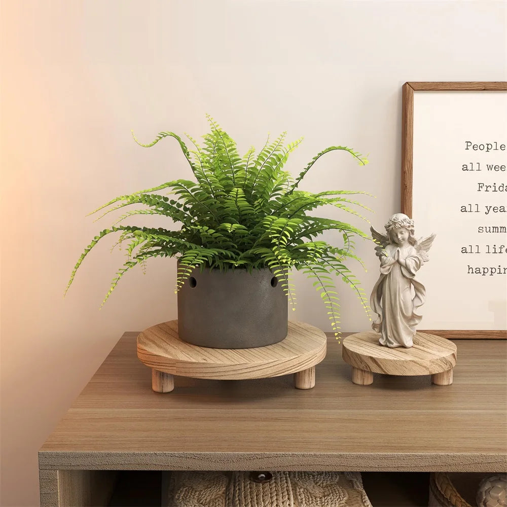 présentoir bois support plantes rangement cuisine rustique minimaliste bohème petits plateaux
