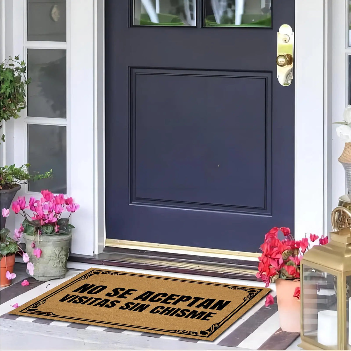 Paillasson méditerranéen humour entrée maison