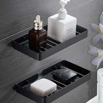 porte savon mural acier inoxydable noir argent bronze or moderne salle bains double boîte