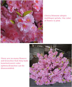 arbre artificiel fleurs rose moderne décoration extérieure jardin branches séparables exposition floral