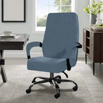 housse chaise velours bleu clair polyester clips métalliques moderne amovible pièces