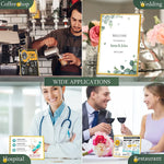 cadre photo acrylique transparent bord doré support table mariage menu menu transparent élégant