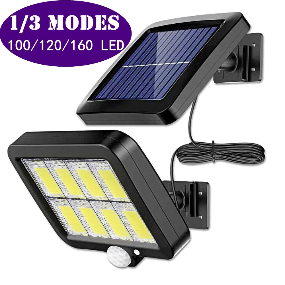 lampe solaire moderne panneau solaire led ip65 protection extérieure urgence jardin noir abs
