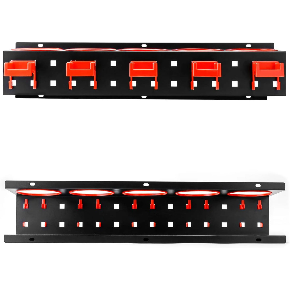 support mural bouteilles nettoyant noir clips rangement garage organisation outils