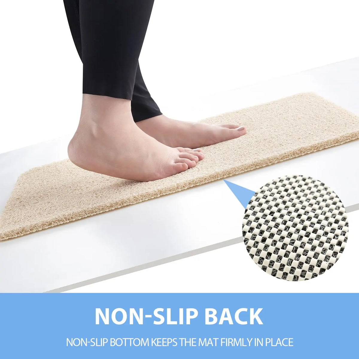 tapis douche bain antidérapant 40x60cm 50x80cm texture éponge moderne respectueux environnement easy clean