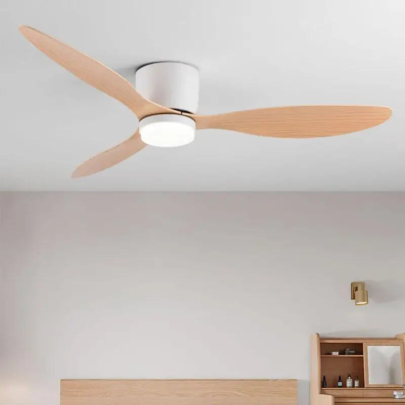 ventilateur led moderne blanc bois 42 52 pouces télécommande lumières reversible