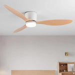 ventilateur led moderne blanc bois 42 52 pouces télécommande lumières reversible