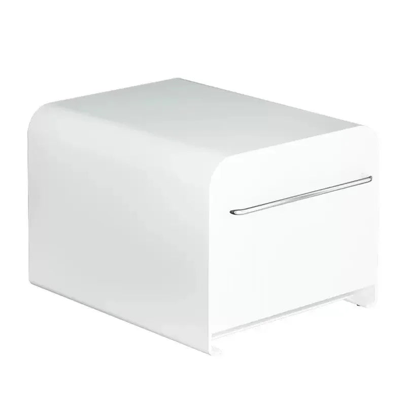 boîte métal blanc moderne boîte gâteaux couvercle poignée compartiments rangement cosmétiquesmédicamentsépices
