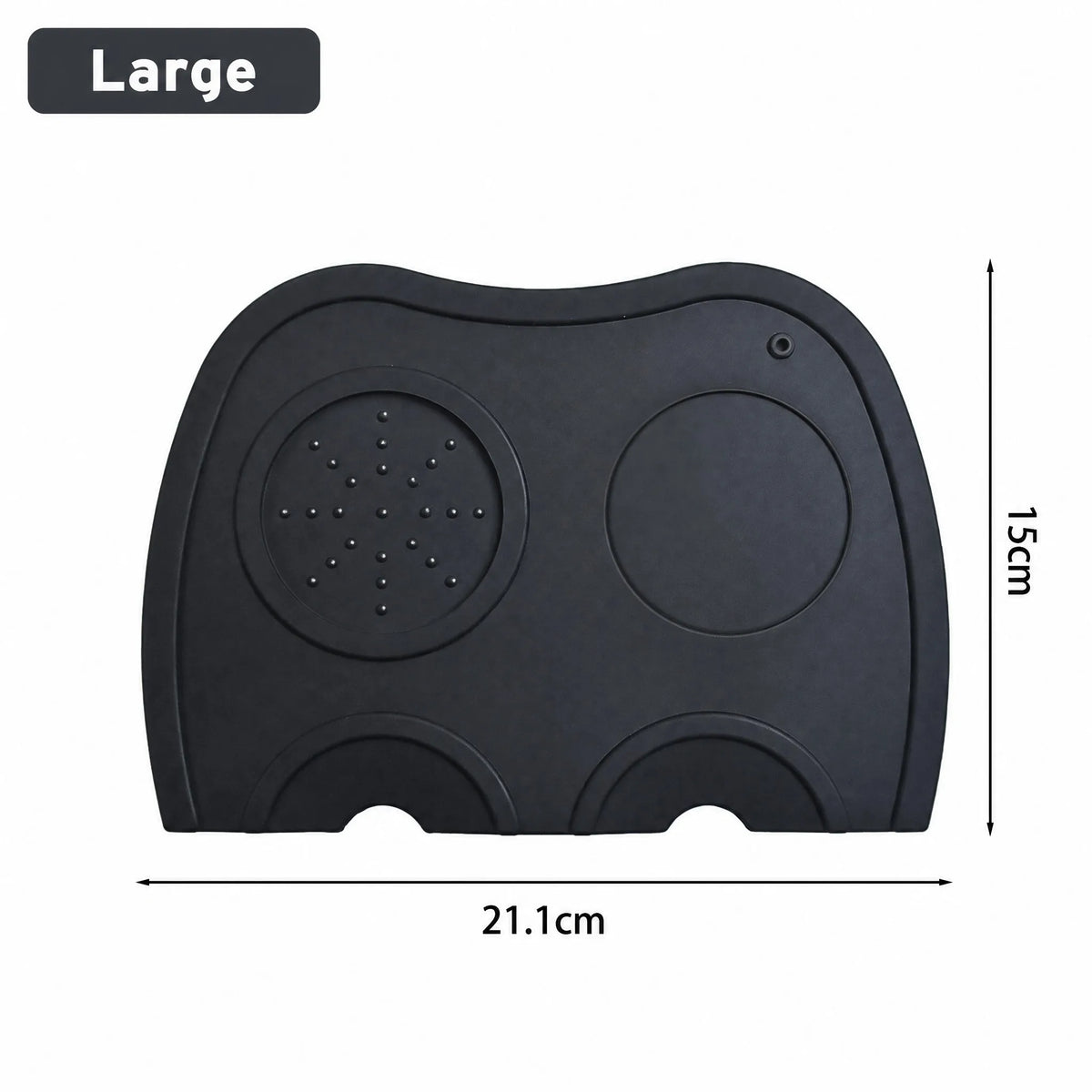 tapis tampon noir anti dérapant silicone géométrique moderne small medium large