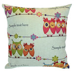coussin décoratif beige imprimé oiseaux mignons moderne textile maison chambre salon confortable