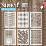 gabarits peinture géométriques blanc bleu beige modernes adhésifs A4 réutilisables bricolage maison