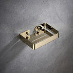 porte savon mural acier inoxydable noir argent bronze or moderne salle bains double boîte