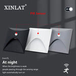 applique murale led sensorielle noir blanc gris contemporaine fixée mur vis câble interrupteur