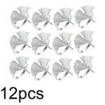 porte serviettes anneau feuille gingko or argent classique automne fêtes thanksgiving