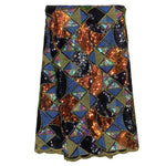 tissu géométrique sequins marron doré noir bleu vert orange rouge élégant brillant antimicrobien