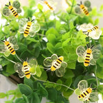 guirlande lumineuse abeilles led transparente rayures noires blanches clips décorative moderne extérieure intérieure célébrations