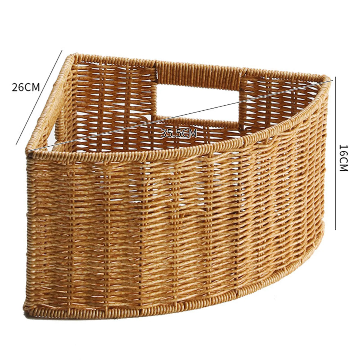 panier rangement tressé marron clair rustique poignées intégrées grande capacité organisation maison livres magazines
