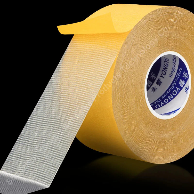 ruban adhésif double face jaune haute viscosité 20m autoadhésif tissé moderne sans trace
