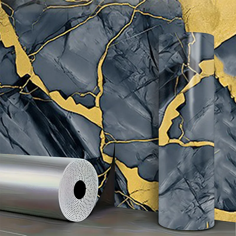 papier peint vinyle marbre résistant l'eau moderne cuisine chambre salon