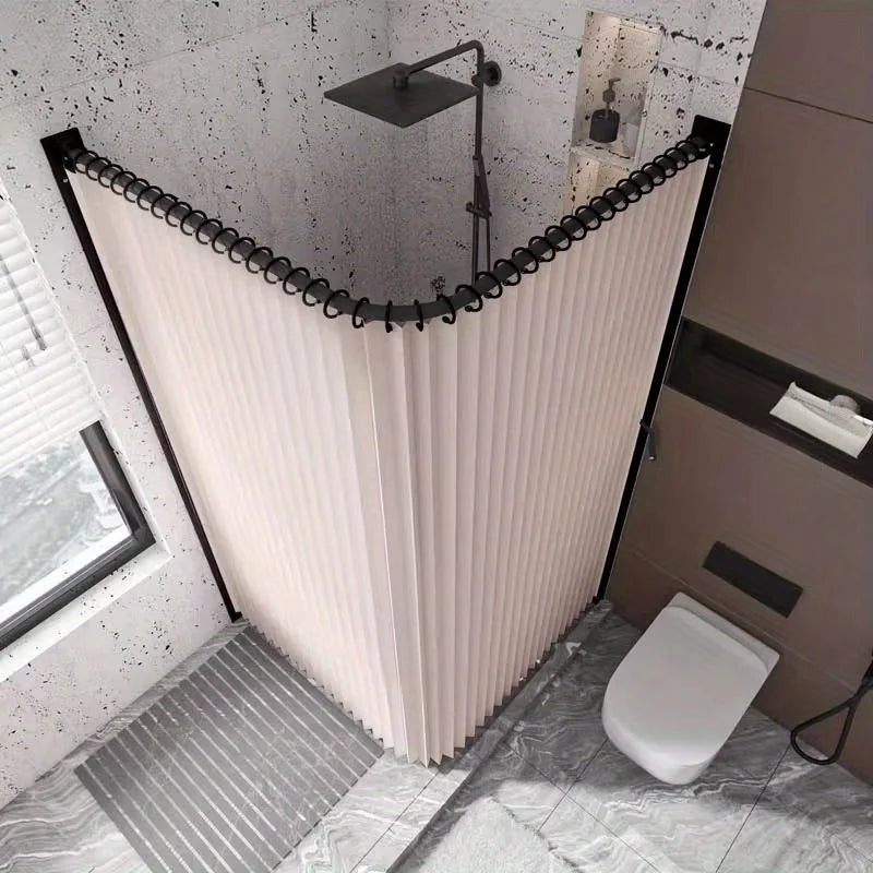 rideau douche plissé moderne beige bleu marine noir opaque 100x180cm 120x200cm 150x200cm