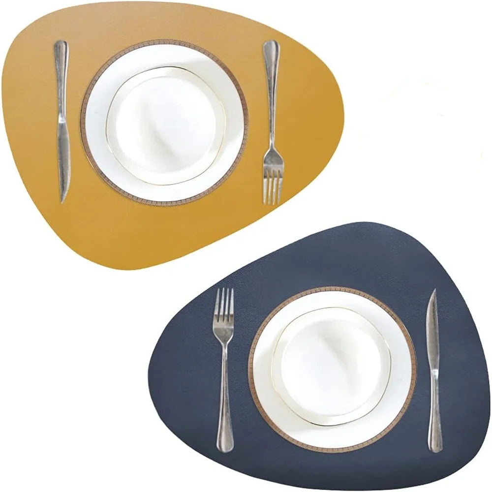 set table simili cuir moderne imperméable décoration table salle manger