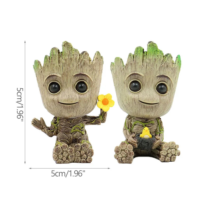 vase decoratif groot personnages marvel pot plante texturé oiseau miniature